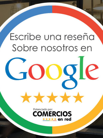 pegatina reseñas google