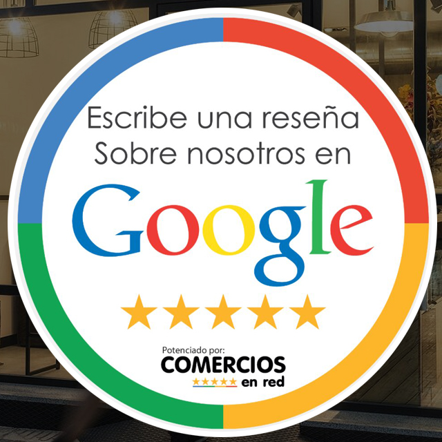 pegatina reseñas google