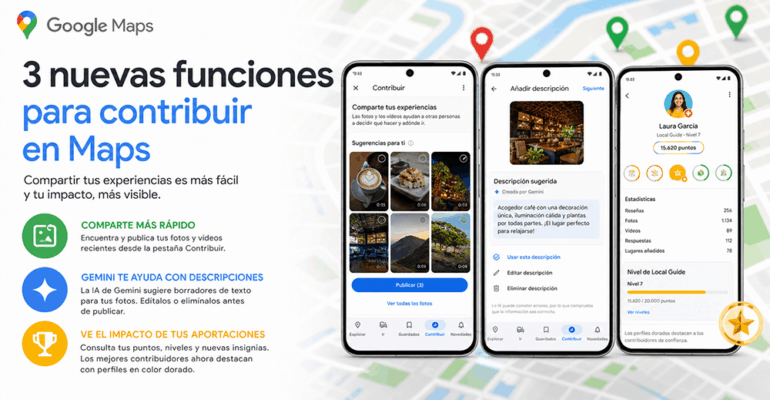 Nuevas funciones Google Maps
